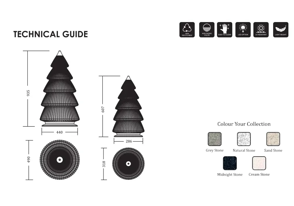 Jingle Plastic Illuminated Tree, plastic led furniture, led plastic lounge furniture, led bar stools and tables, garden furniture, recycled furniture