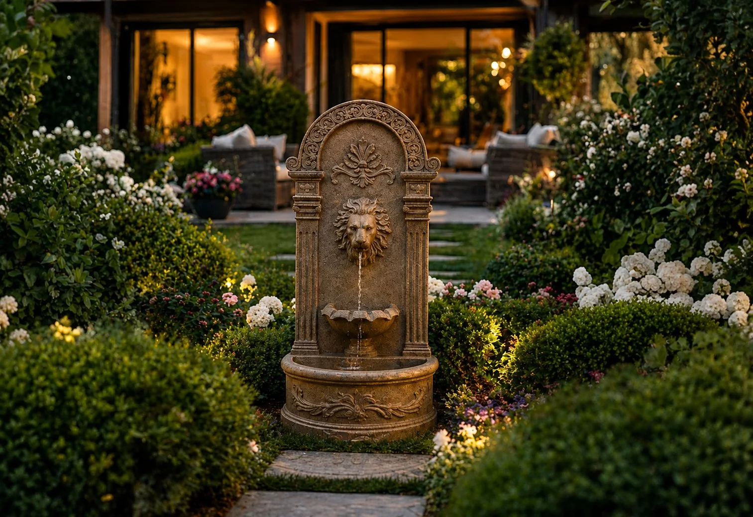 Luxury outdoor fountains