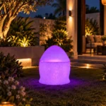Marvella Illuminated Chair, LED outdoor chair in White Stone, Muebles Furniture, Outdoor furniture