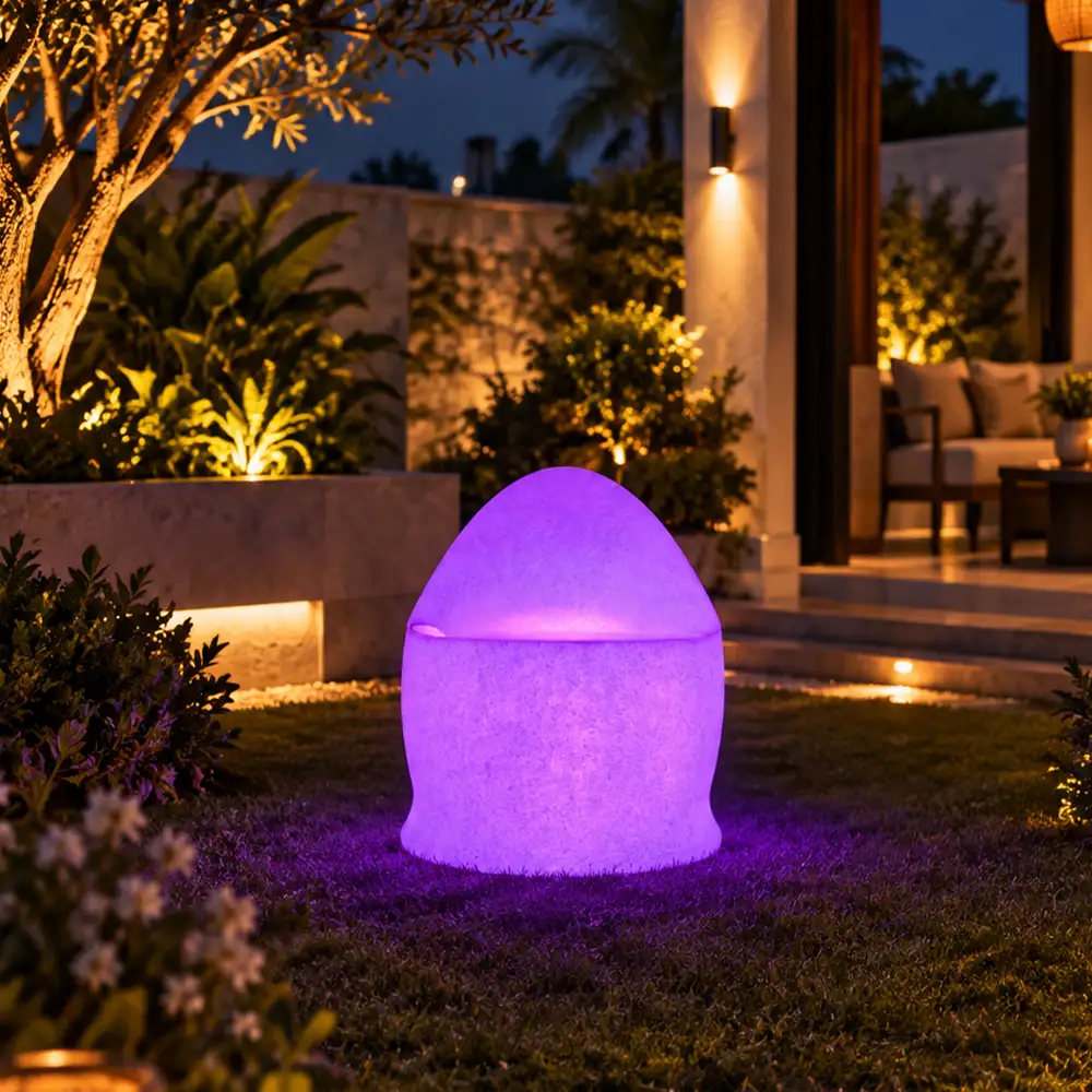 Marvella Illuminated Chair, LED outdoor chair in White Stone, Muebles Furniture, Outdoor furniture